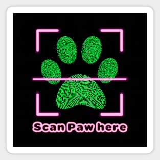 Scan Paw Here Magnet